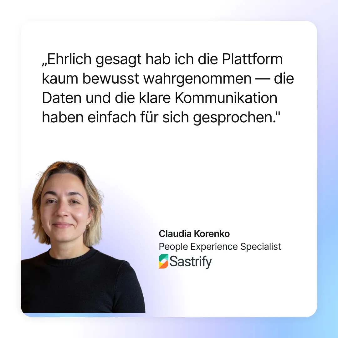 Claudia Korenko, People Experience Specialist, Sastrify