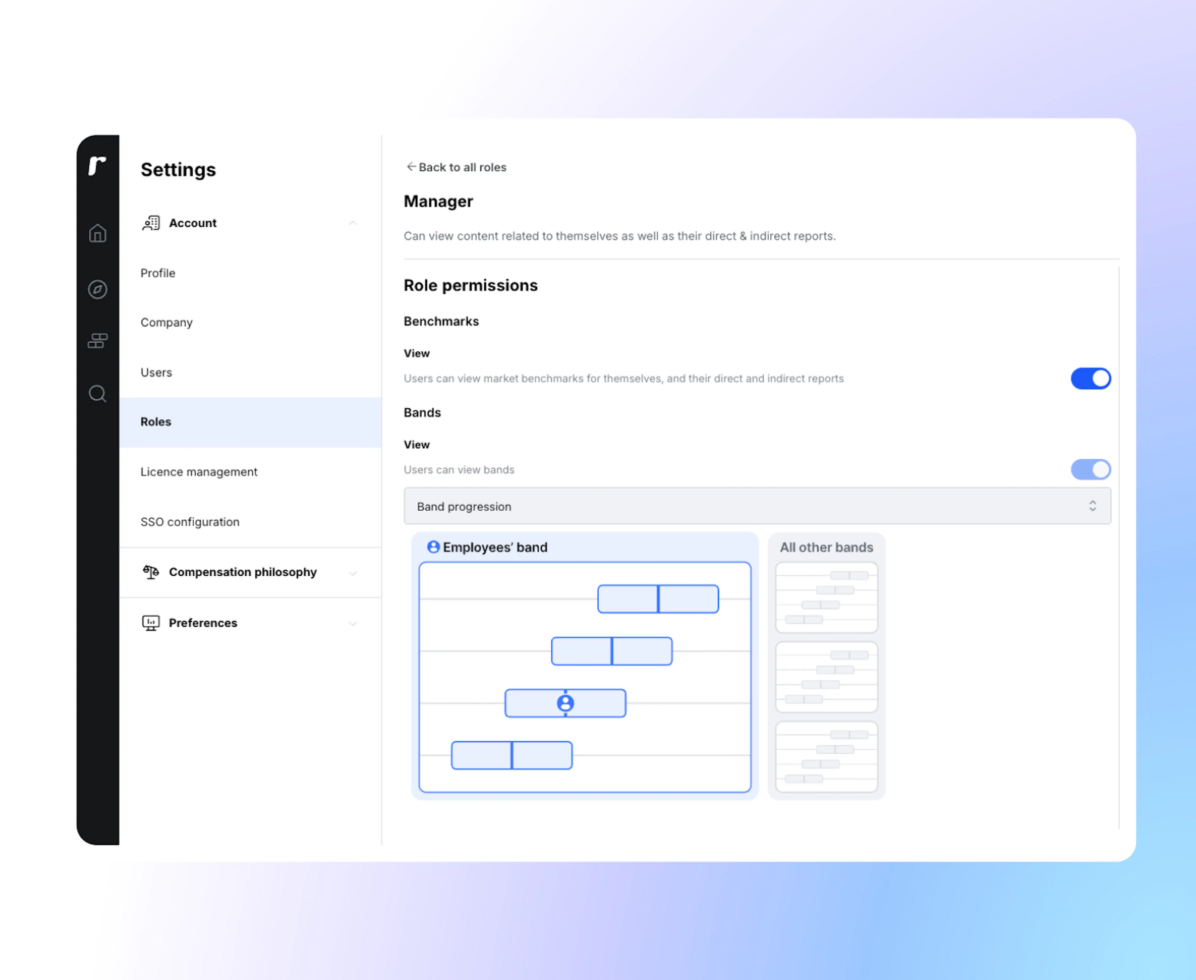 User permissions in Ravio – define what managers can access for their team