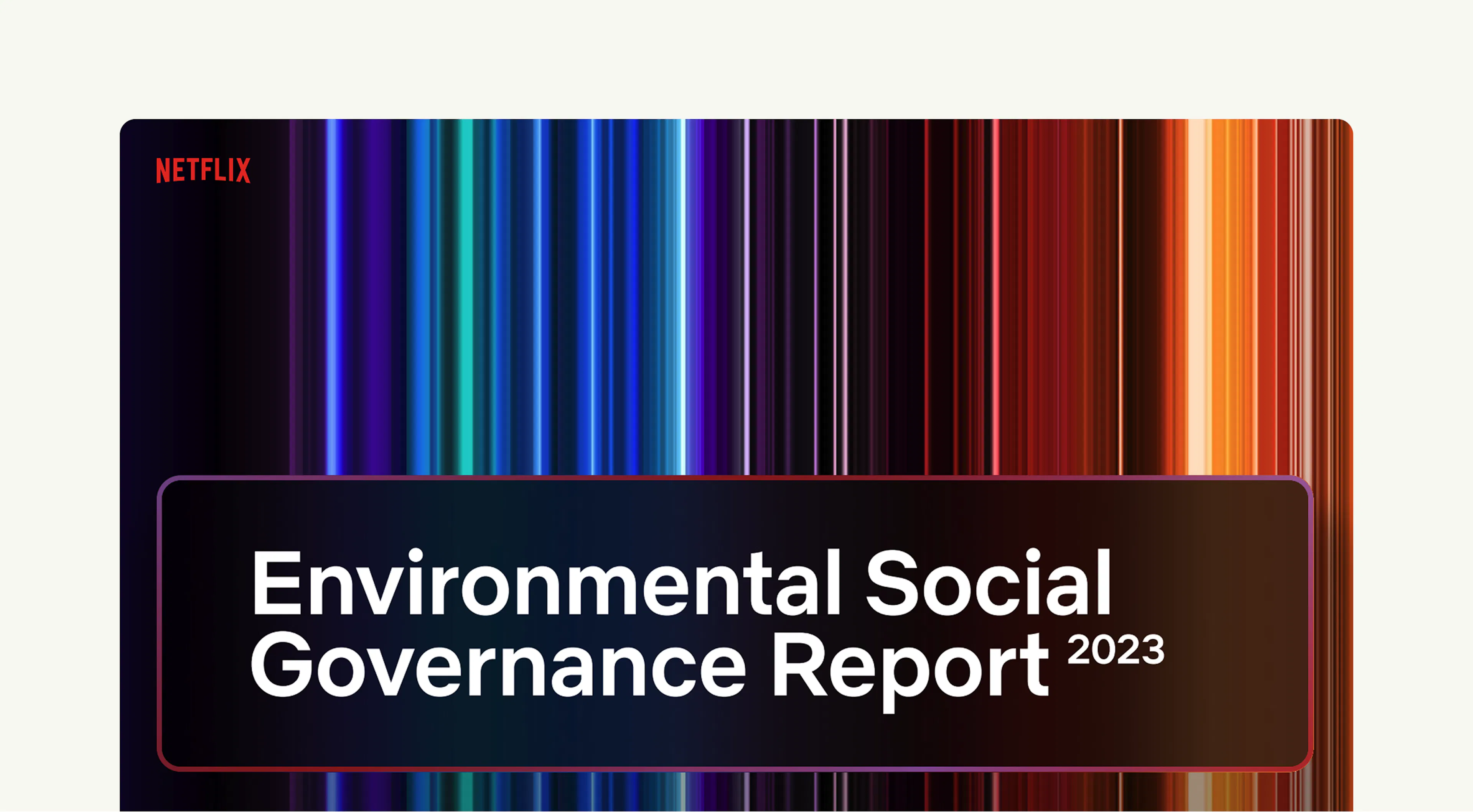 Netflix's ESG report