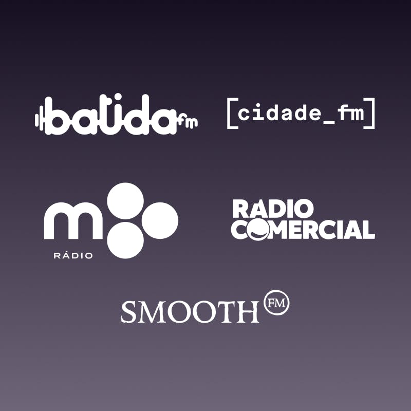 Logótipos do plataformas da Bauer Media