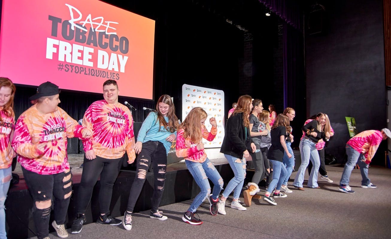 Raze Tobacco Free Day Teens on Stage