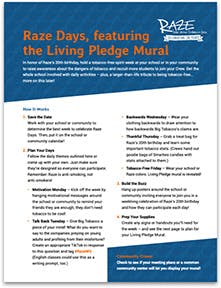 Raze Days + Living Pledge Commotion Instruction Sheet