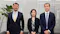 3 men and a women standing