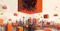 Abstract futuristic cityscape with glowing orange cubes floating above water and skyscrapers, beneath a large suspended cube showing digital warning and bug icons, suggesting cybersecurity or data threats.
