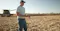 man in a field