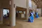 The scene of a Shinto ritual being conducted under the Grand Roof Ring at the Osaka Expo.