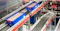 Boxes on manufacturing line