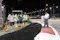 People working on track