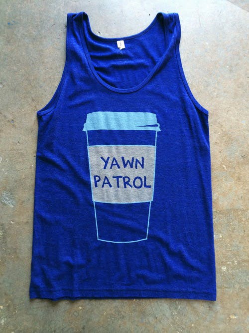 dark blue tank top