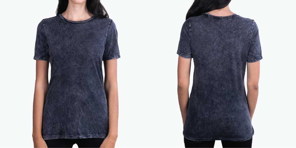 black stone washed t-shirt front and back