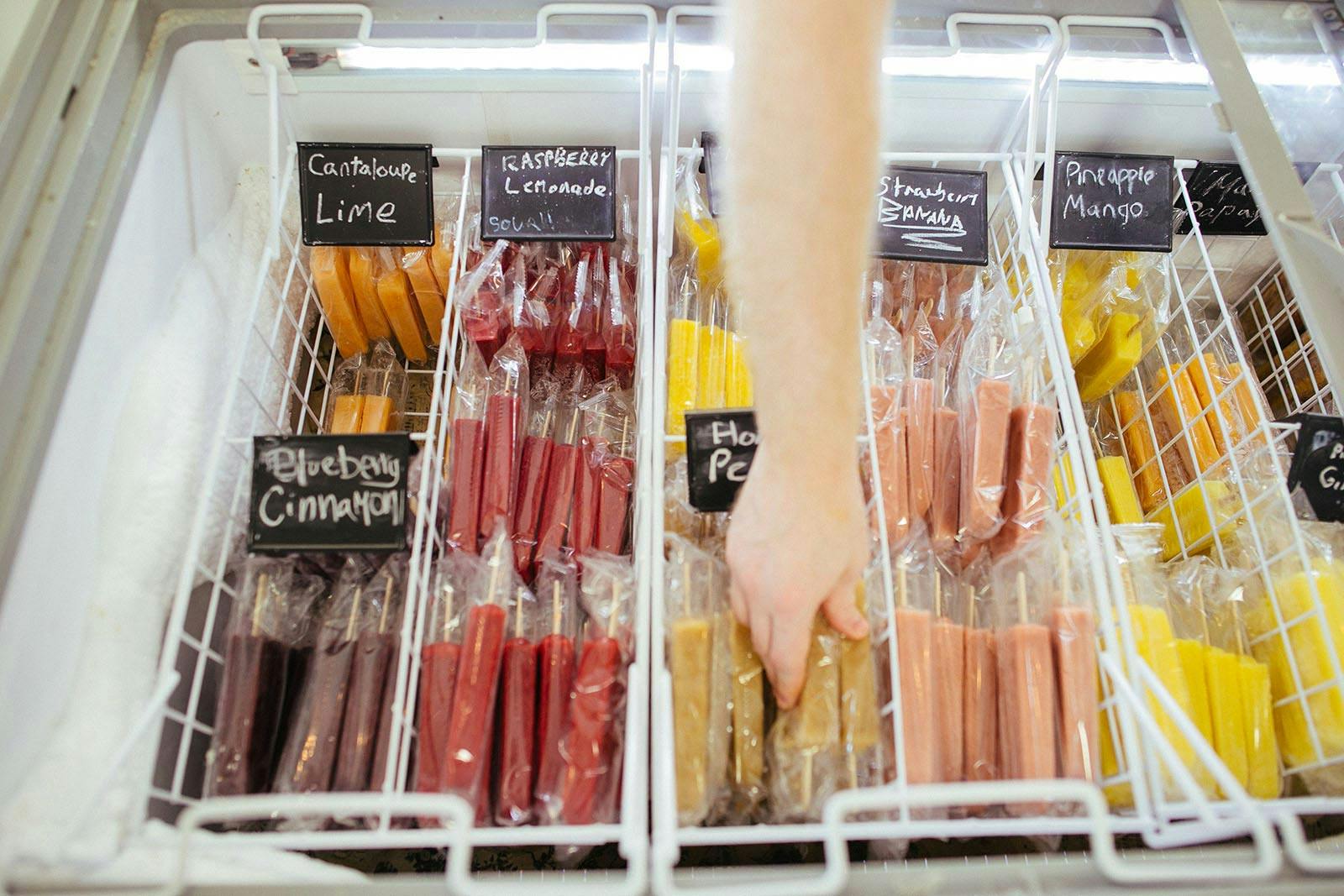 freezer full of popsicles 