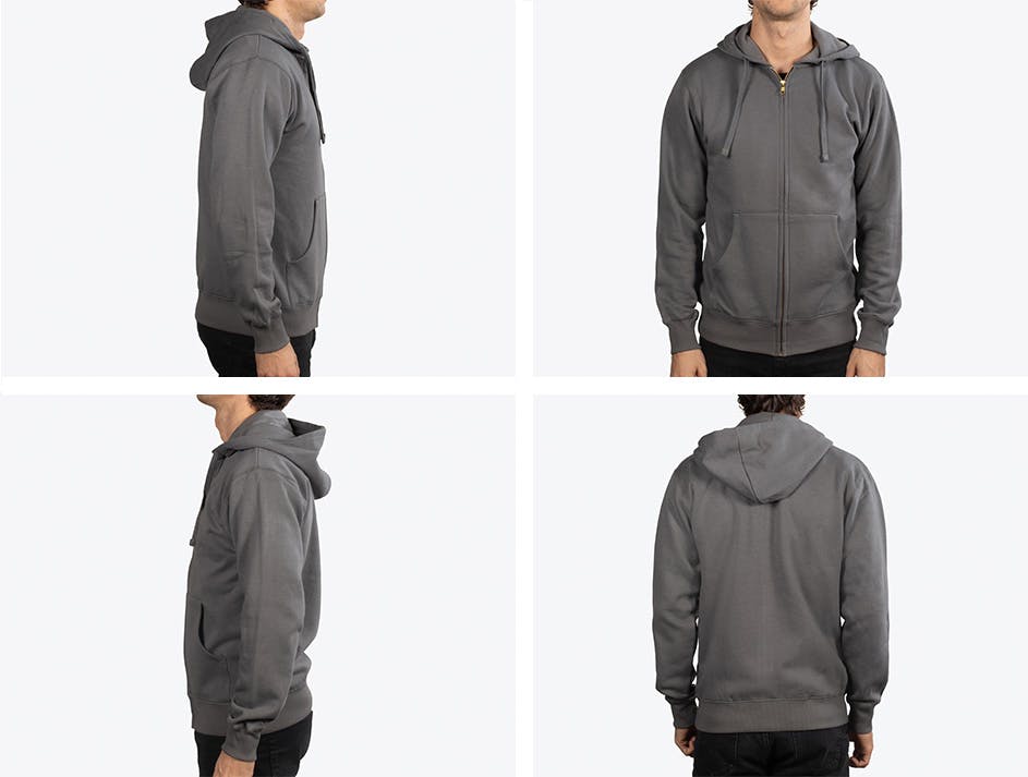 grey Econscious EC5650 hoodie from a four sides