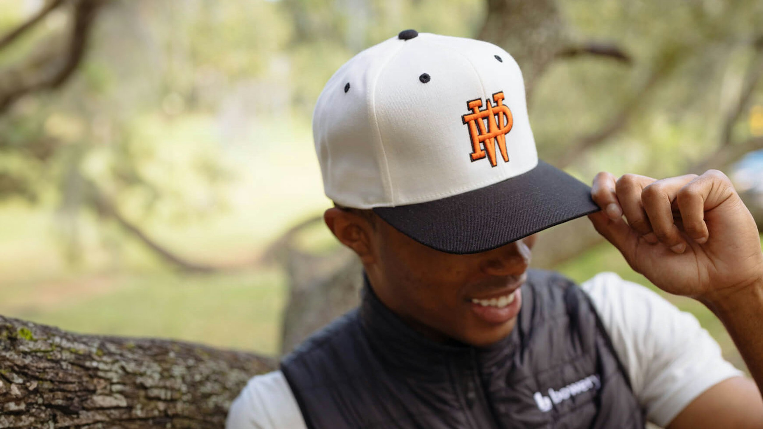 man wearing a embroidered hat