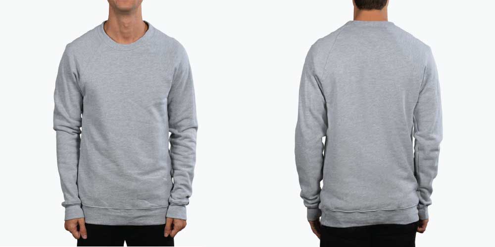 athletic gray crewneck sweatshirt