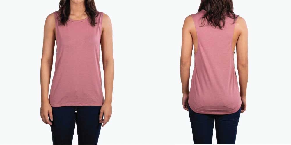 light red women's tank top