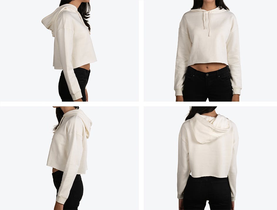 white Independent Trading Co. AFX64CRP hoodie with all four sides white Independent Trading Co. AFX64CRP hoodie with all four sides