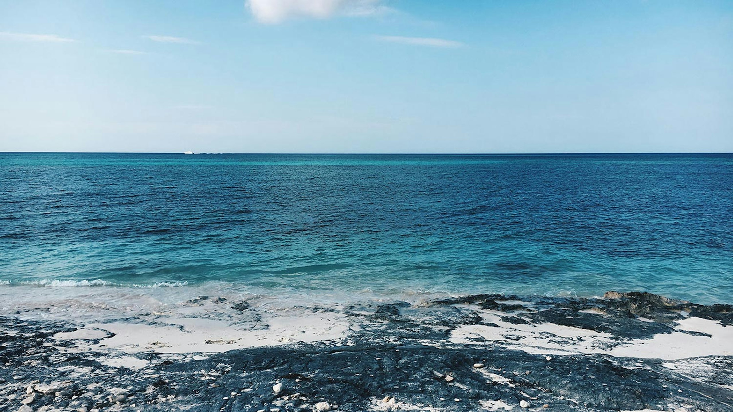 bright blue ocean