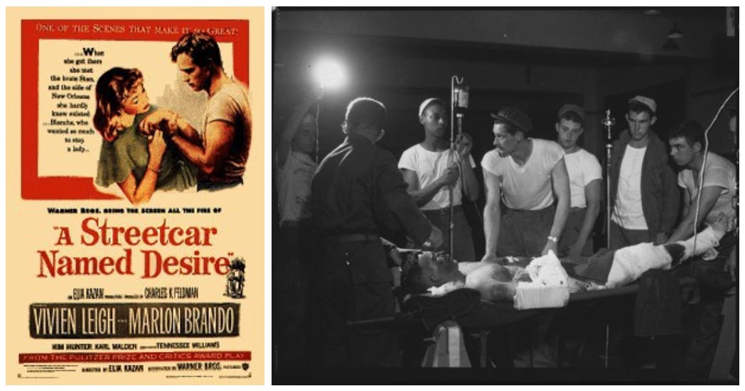 A streetcar named desire and men in t-shirts A streetcar named desire and men in t-shirts