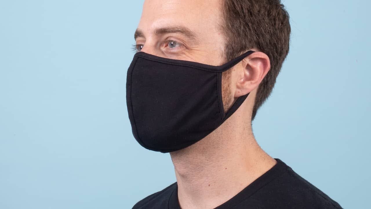man wearing black face mask man wearing black face mask