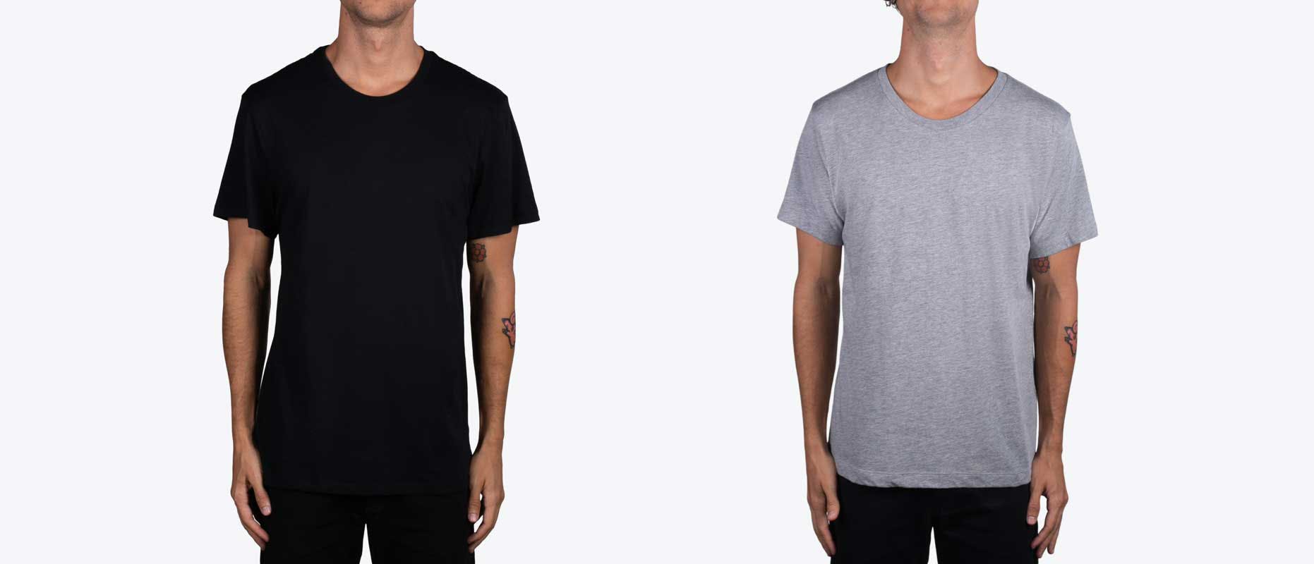 man wearing a black shirt and a gray shirt man wearing a black shirt and a gray shirt