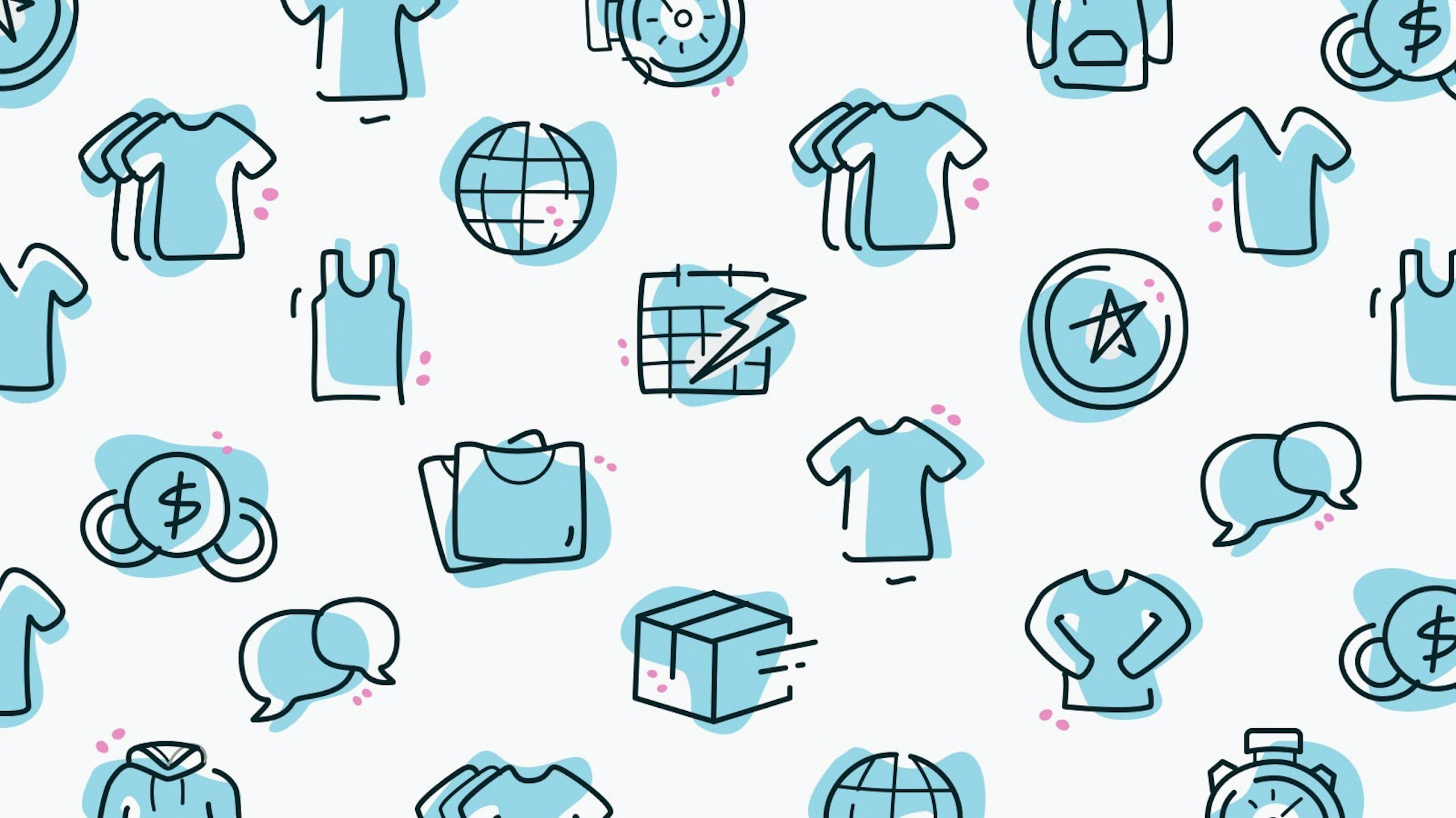 illustrations in a grid form