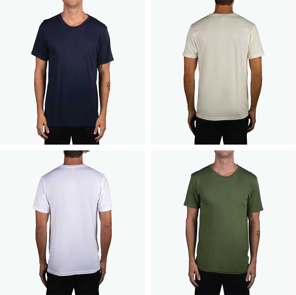 four men modeling different colored shirts four men modeling different colored shirts