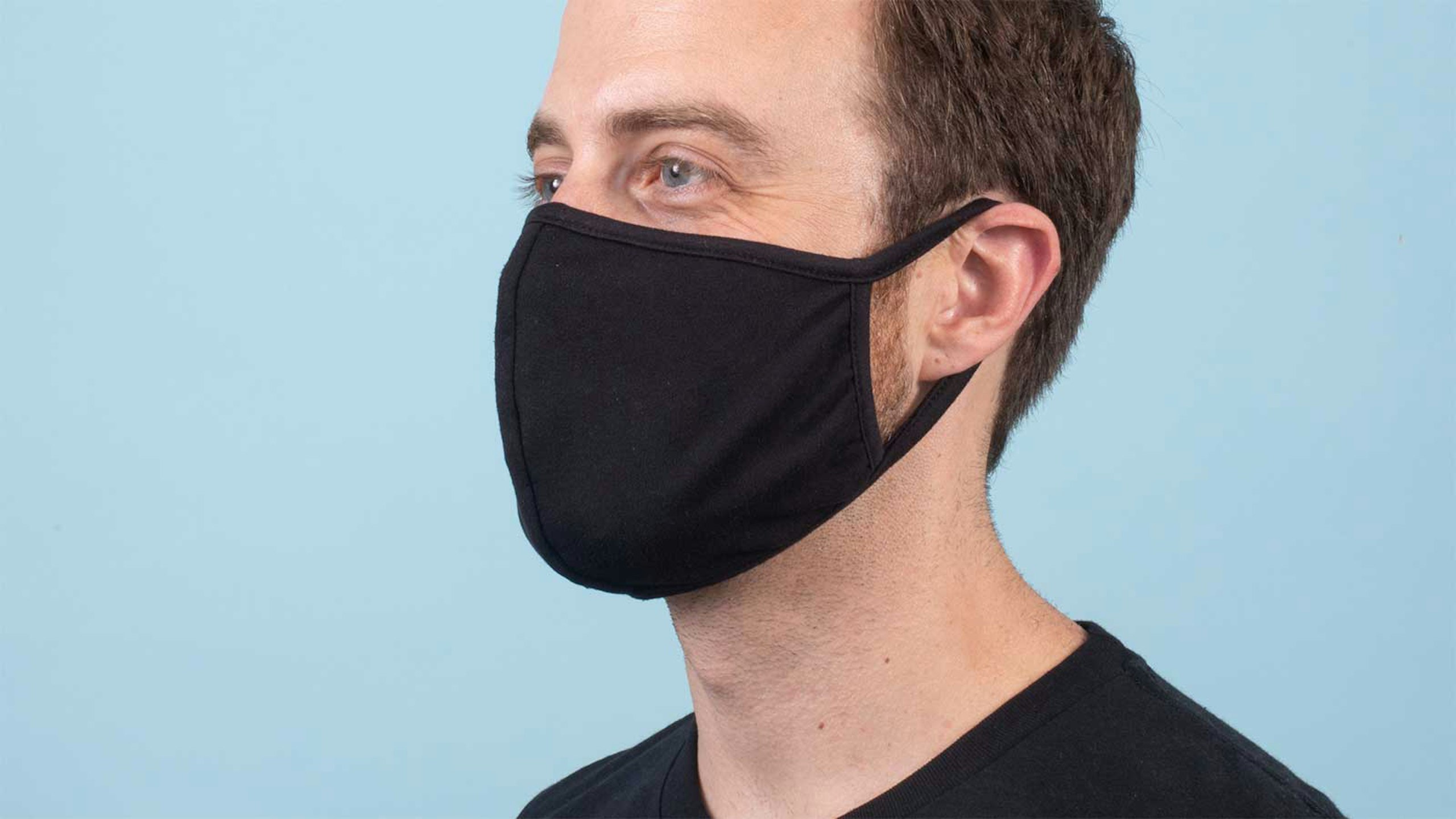 man wearing a facemask