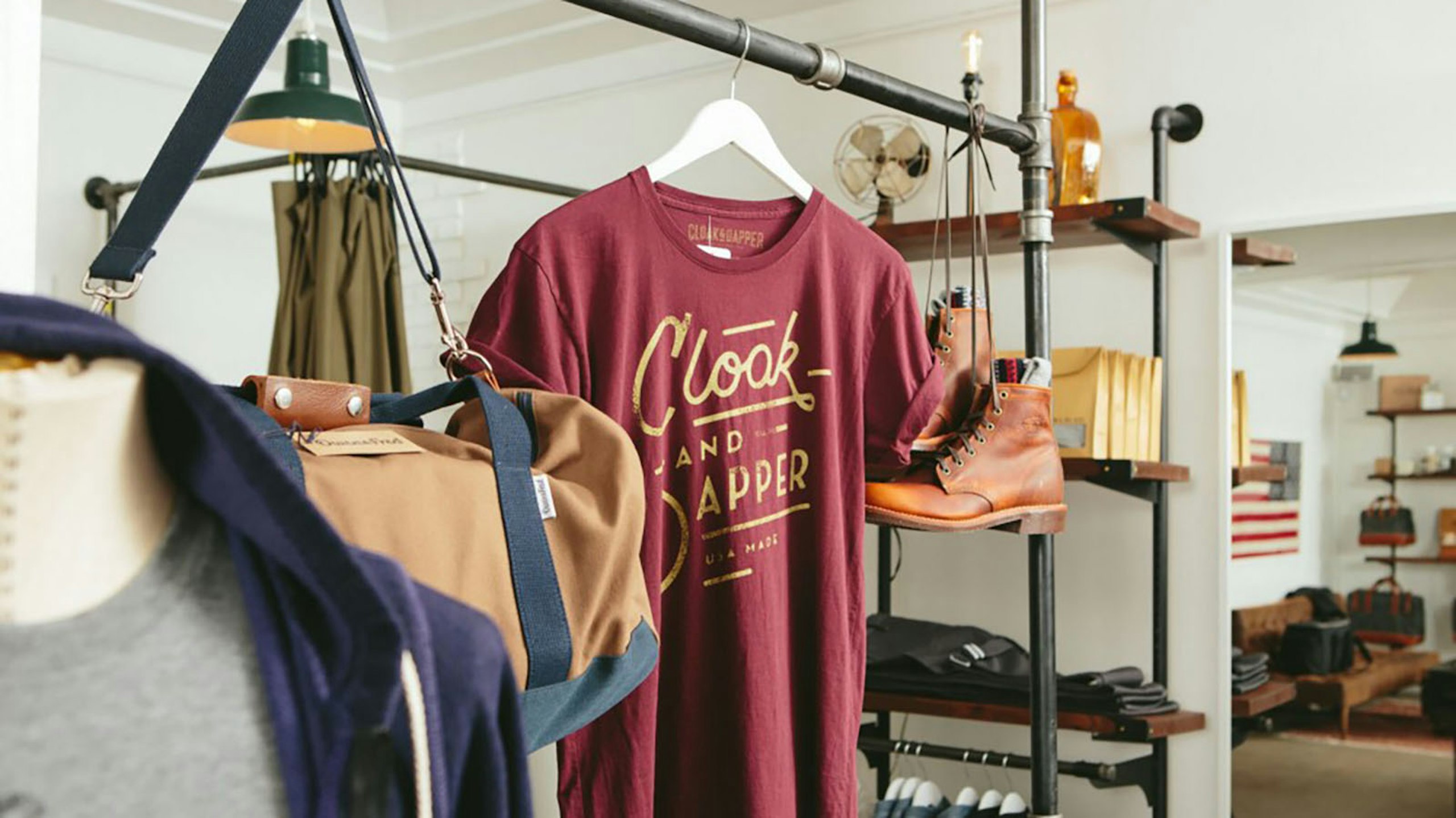 red shirt hanging