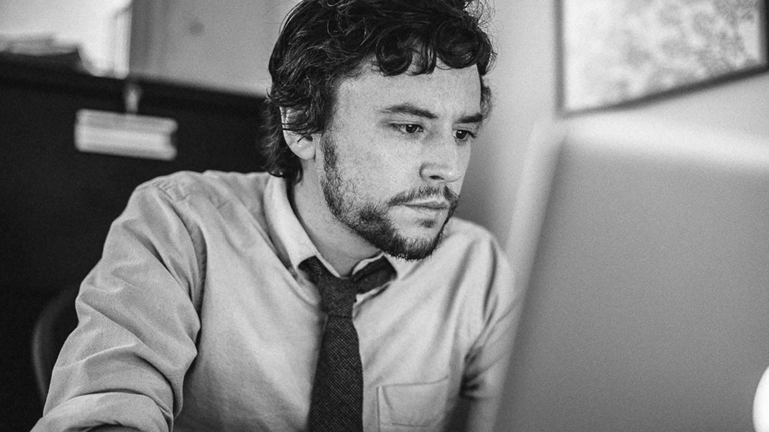Nathan Bond at a computer
