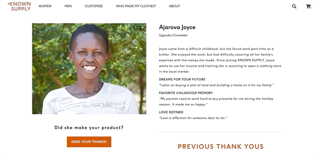 animated gif of Known Supply website animated gif of Known Supply website
