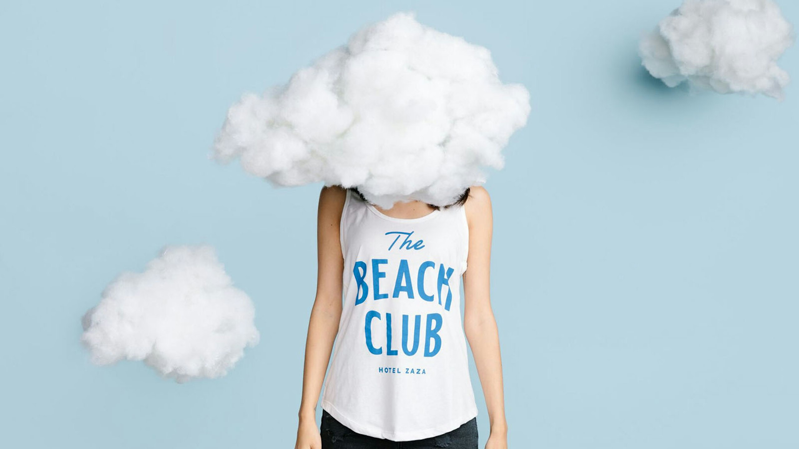women behind a cloud