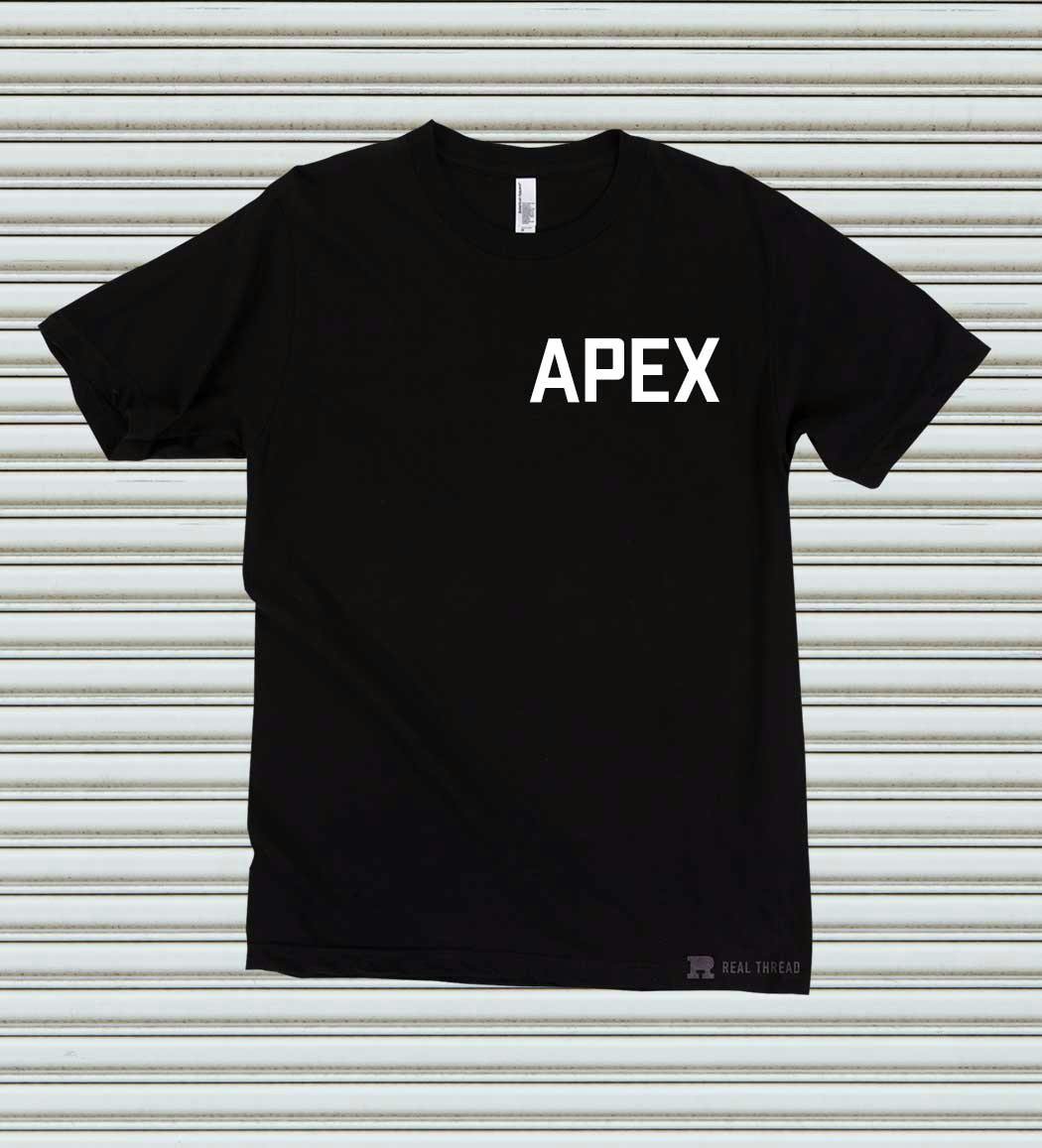 black shirt with white text flat lay black shirt with white text flat lay
