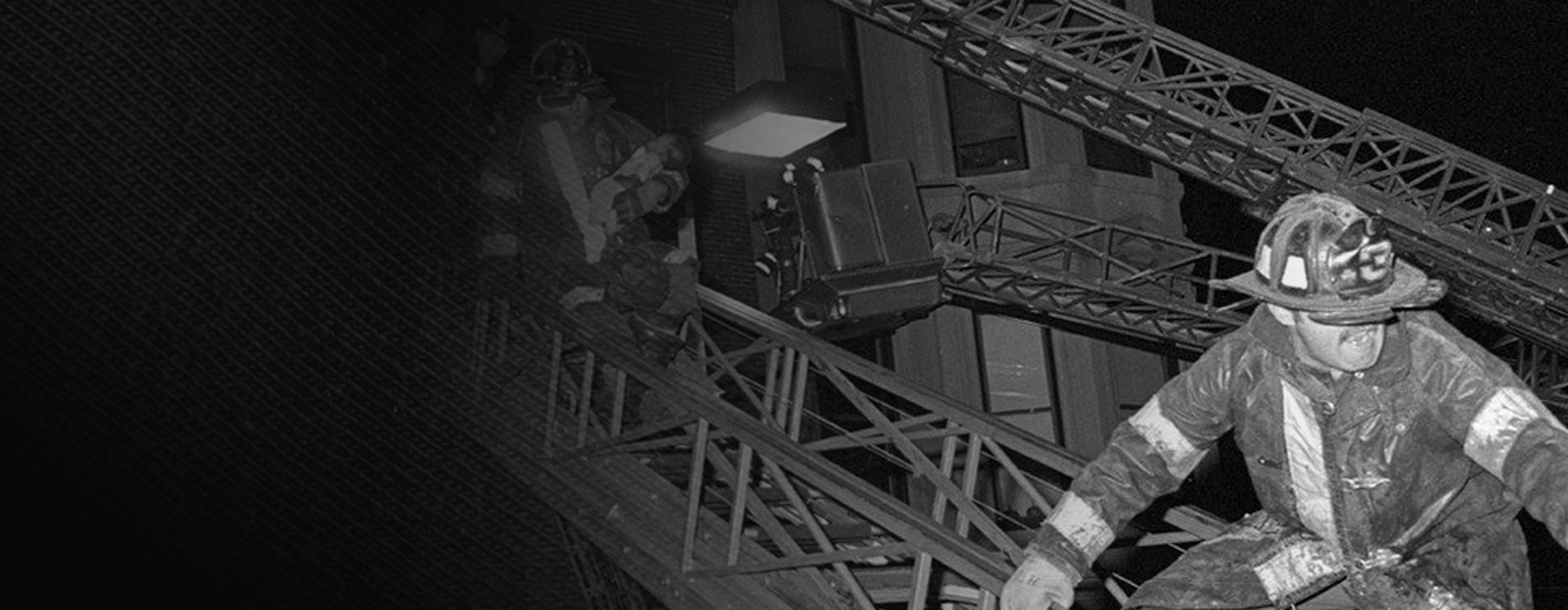 black and white photos of firefighters
