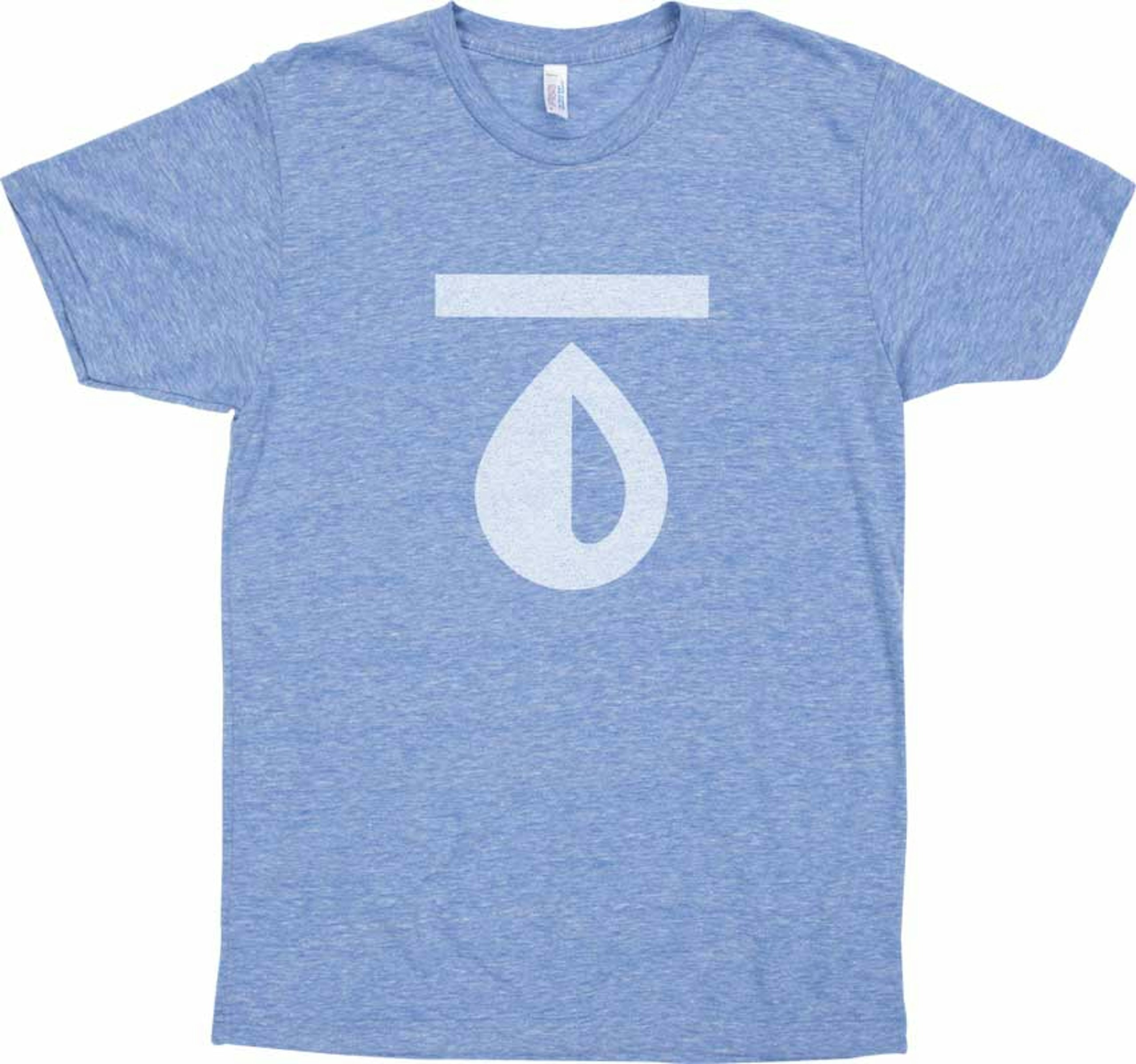 super soft ink example on a blue tri-blend