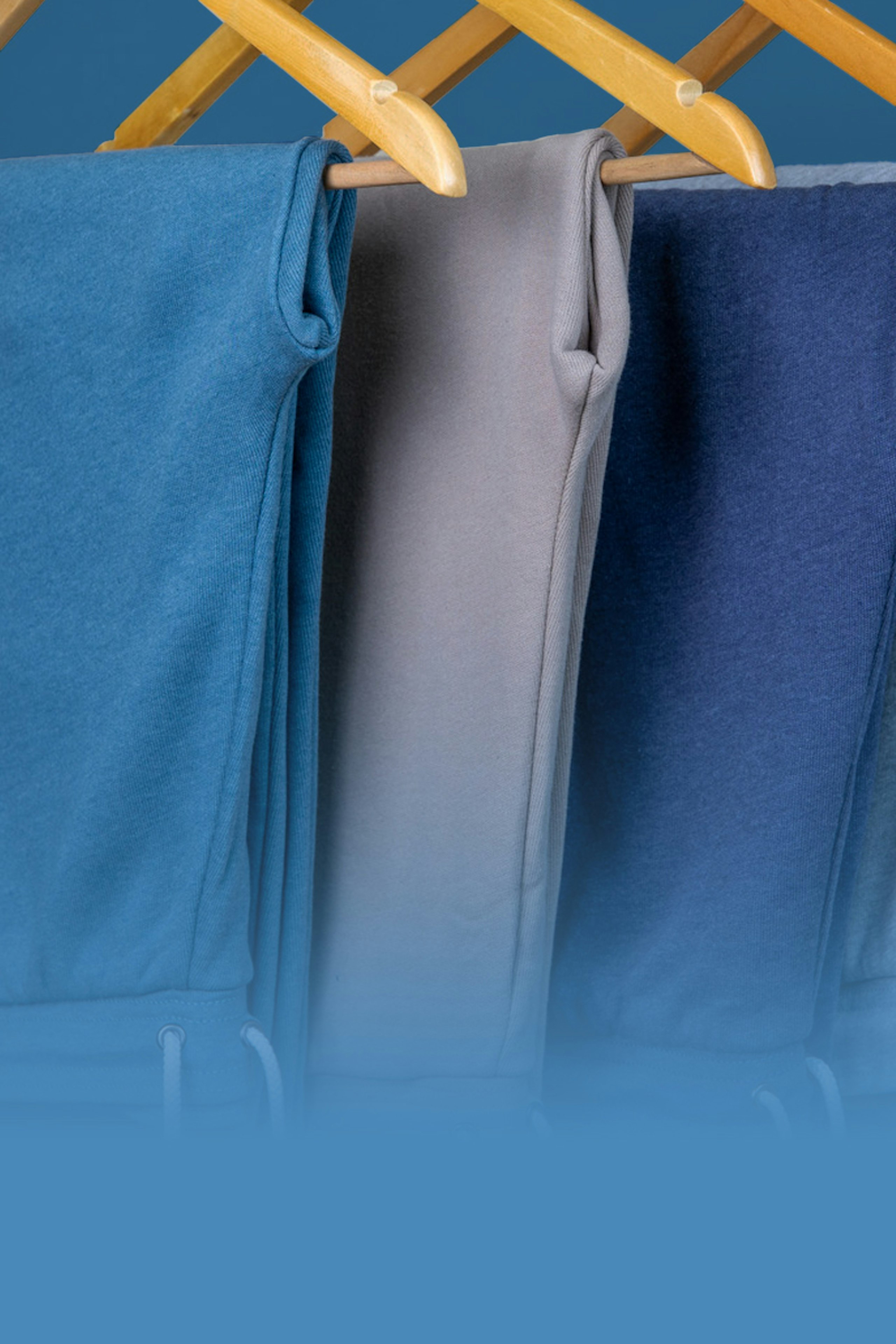 pants folded in a stack with the word pants