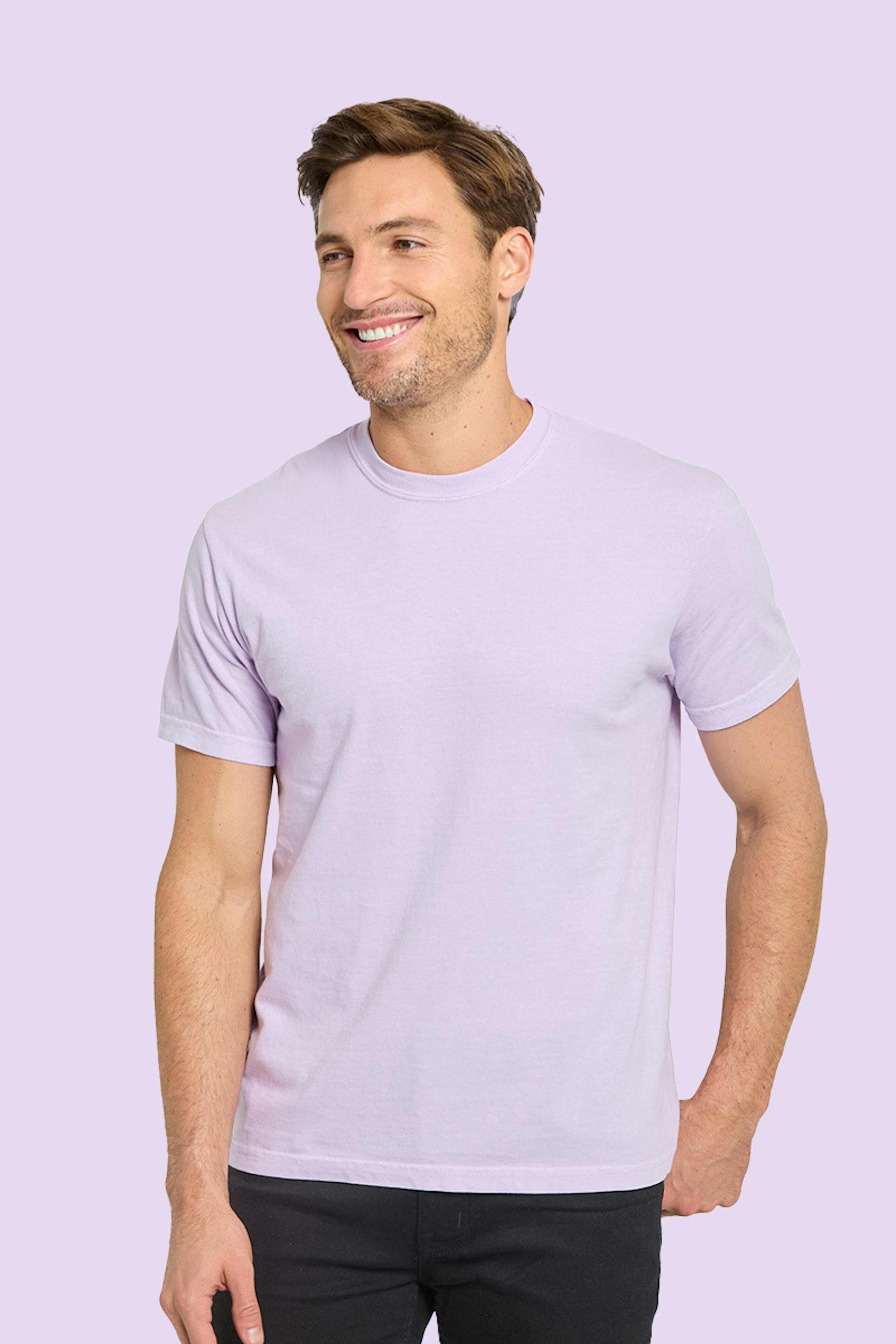 real thread garment-dyed - lilac