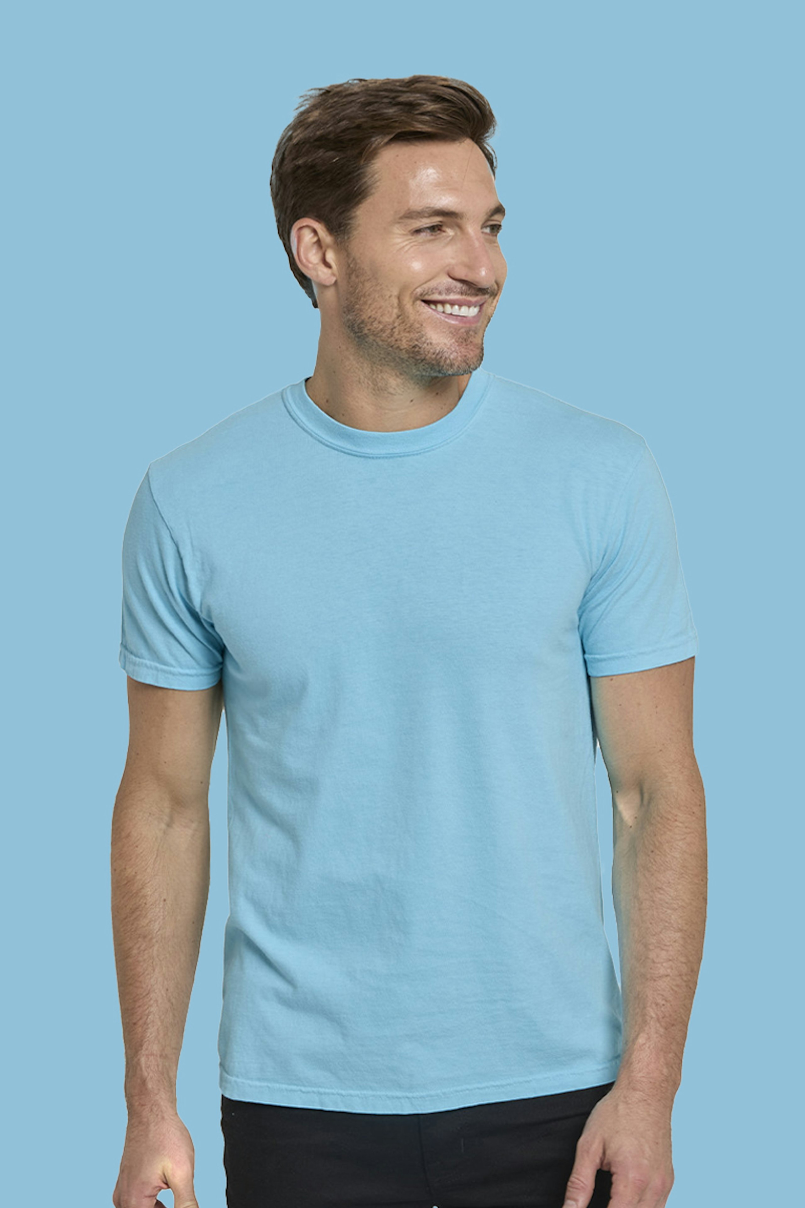  real thread garment-dyed - pool blue