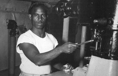 old t-shirt photo of machine operator old t-shirt photo of machine operator