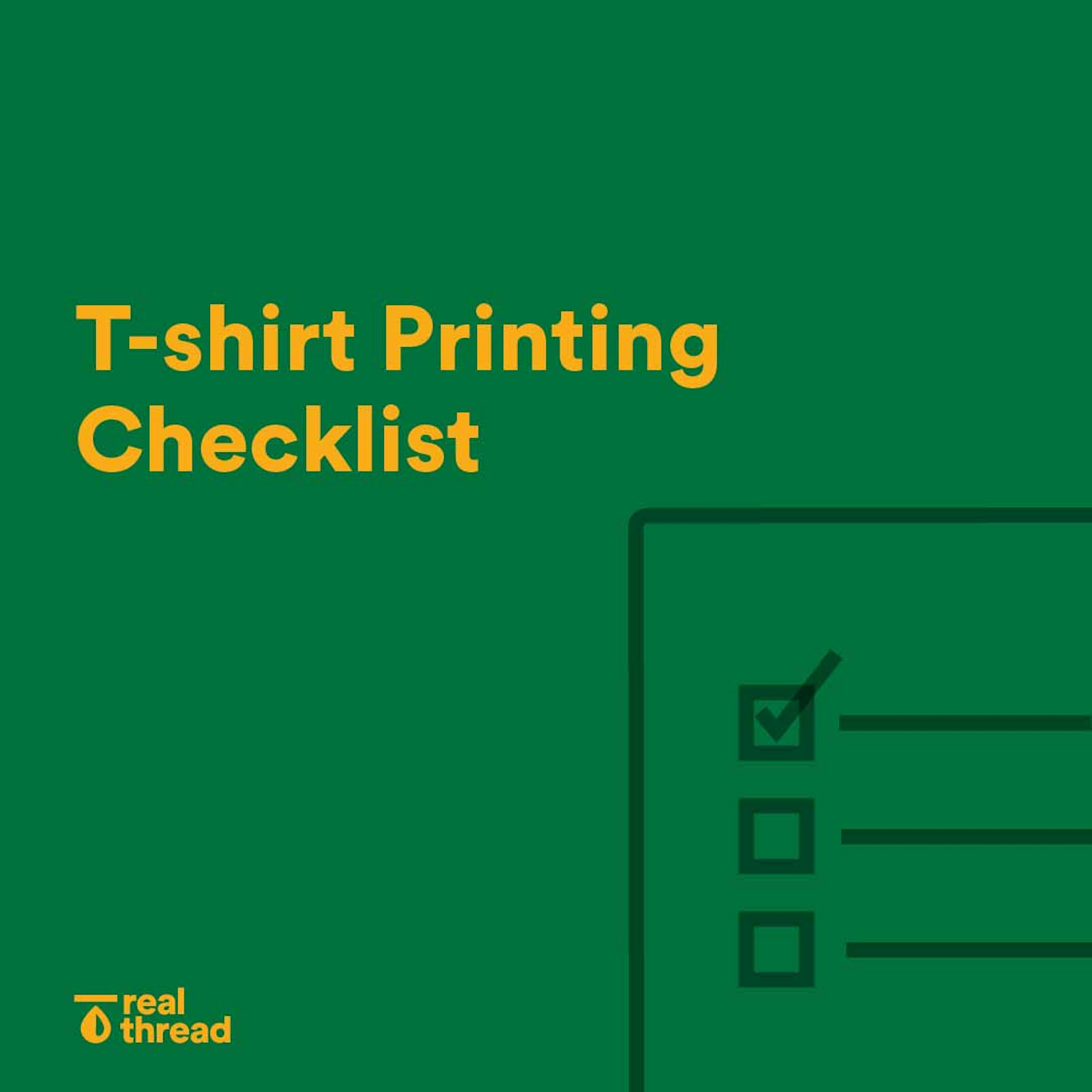 t-shirt printing checklist