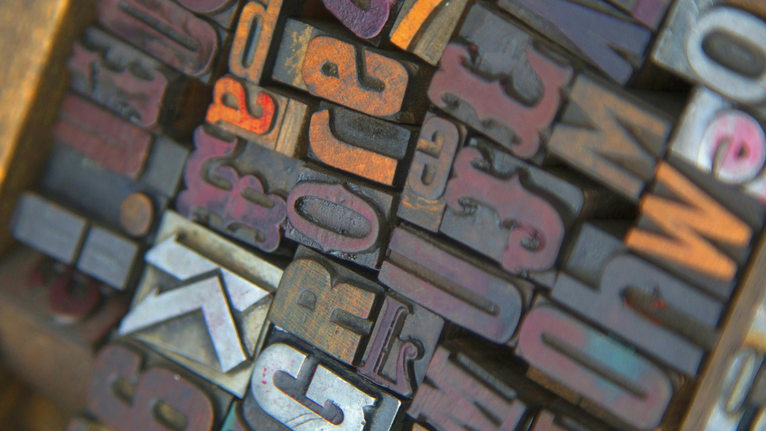 random type-set pieces