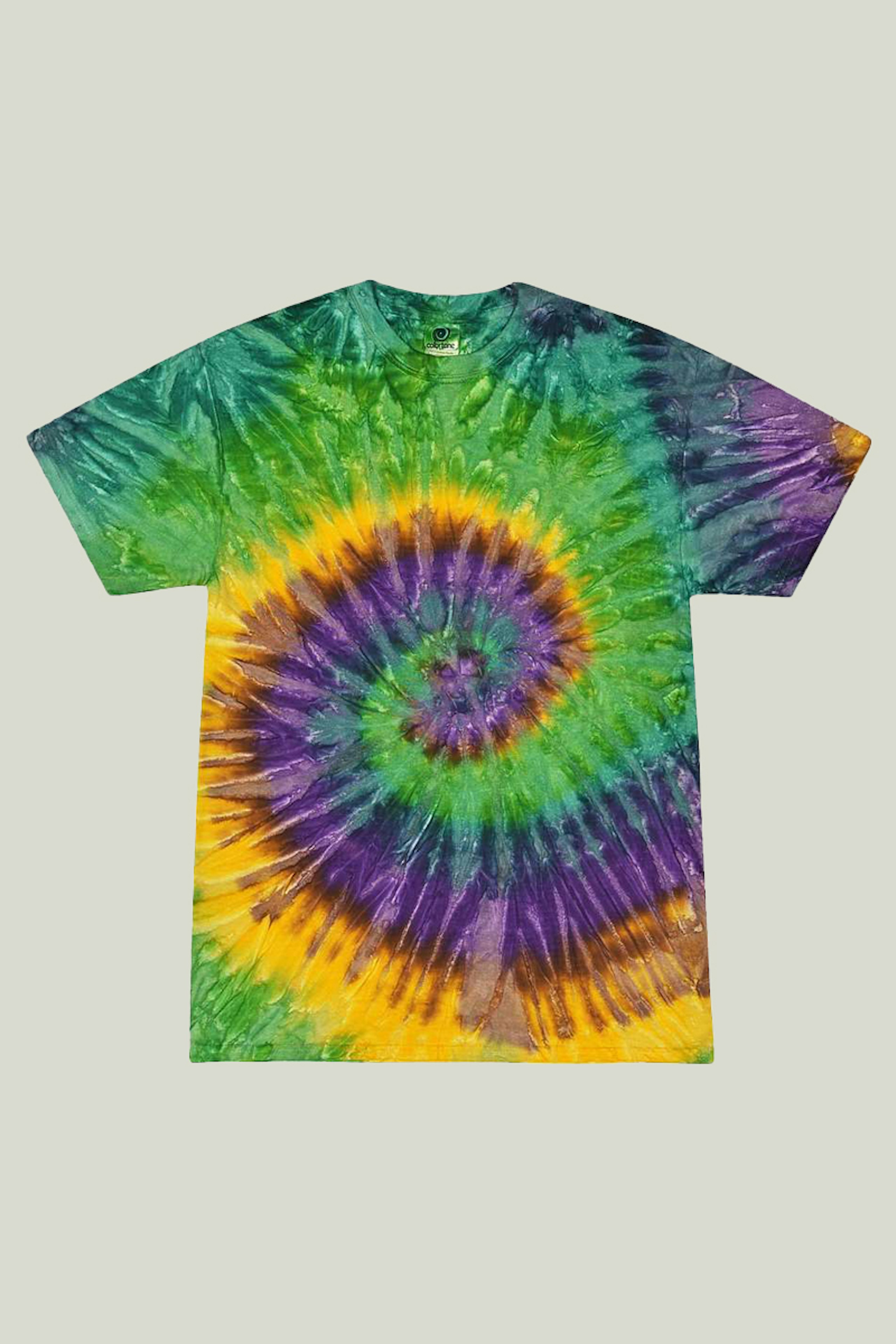 mardi gras tie-dye t-shirt