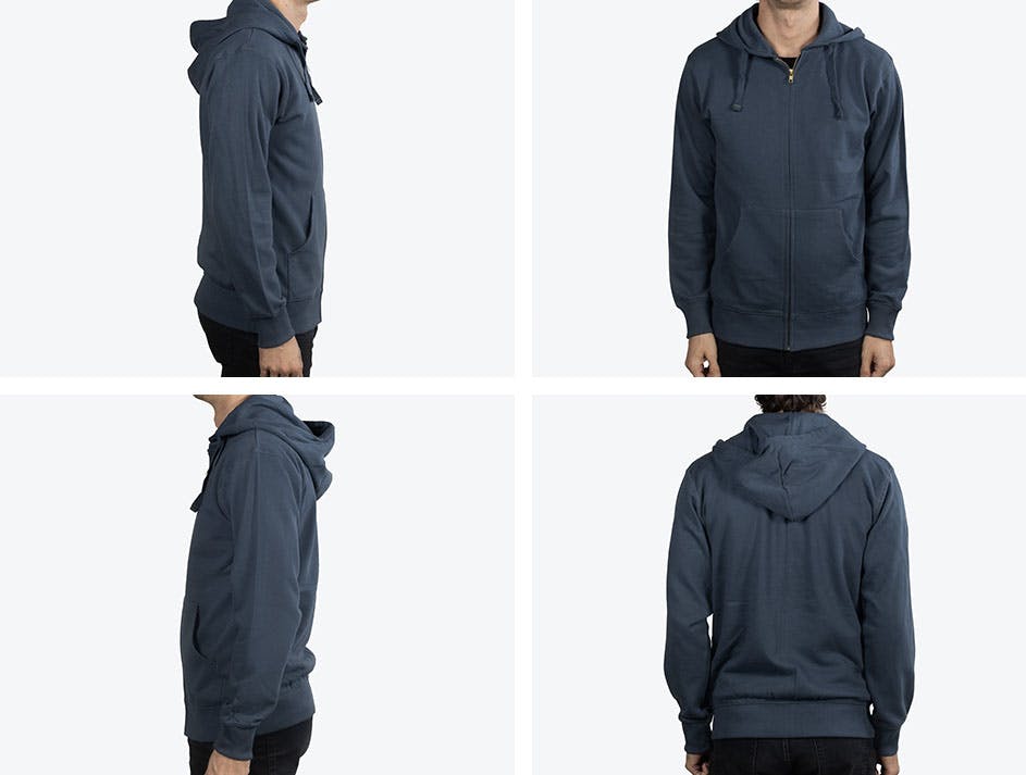 all four sides of navy econscious ec5650 hoodie