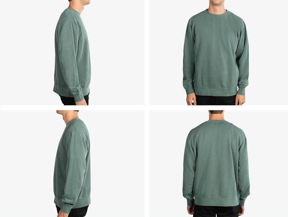 sea green Independent Trading Co. PRM3500 sweatshirt from all four sides sea green Independent Trading Co. PRM3500 sweatshirt from all four sides