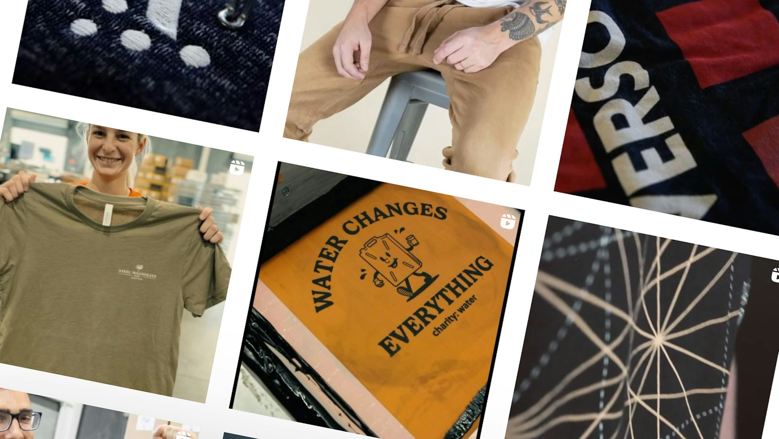 Close-up view of Real Thread Instagram feed