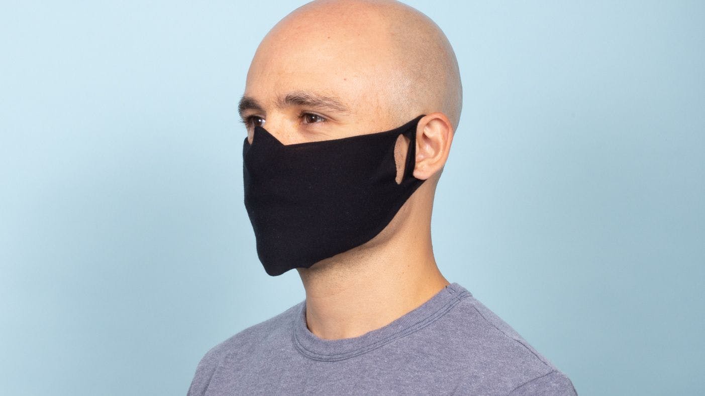 man with black mask