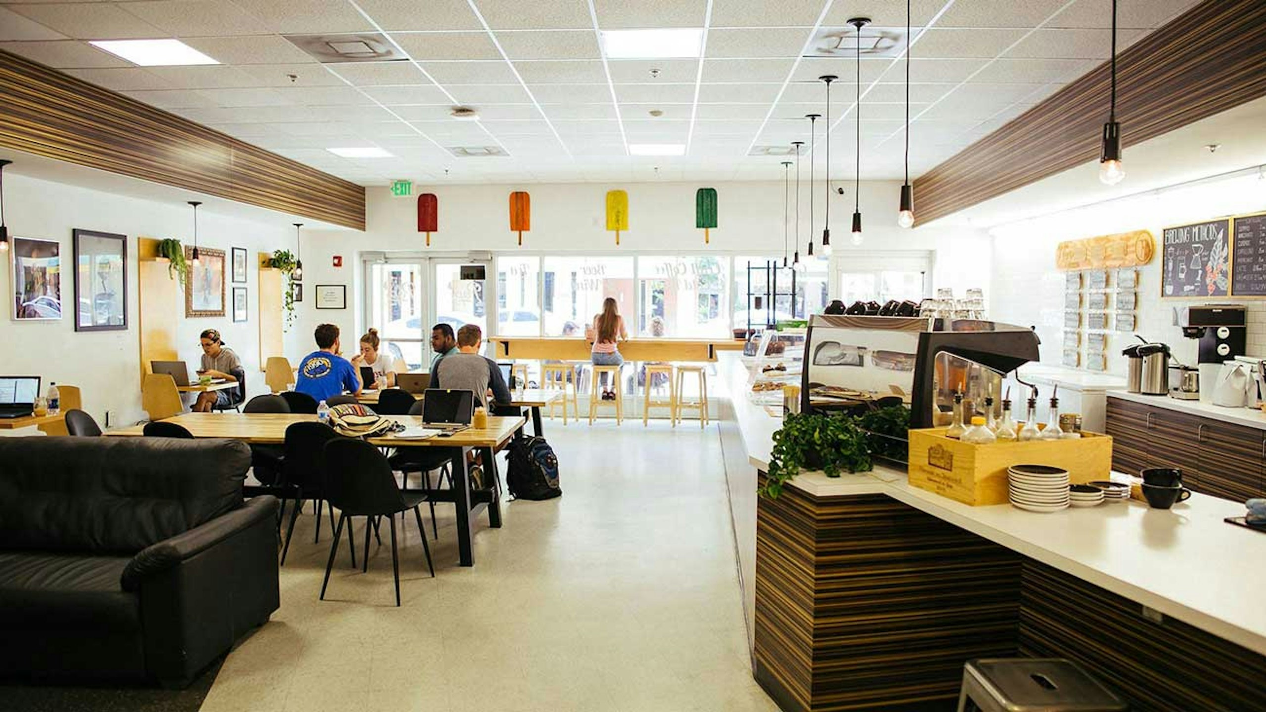 Pop Parlour with people at tables