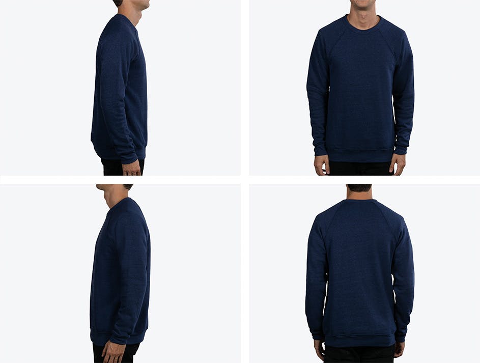 navy Bella + Canvas 3901 sweatshirt from all four sides navy Bella + Canvas 3901 sweatshirt from all four sides