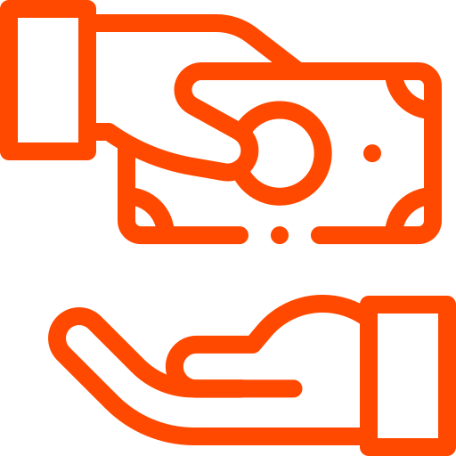 Icoon van geld overdracht