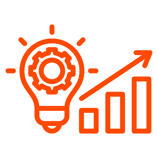 Icoon van lampje die groeit