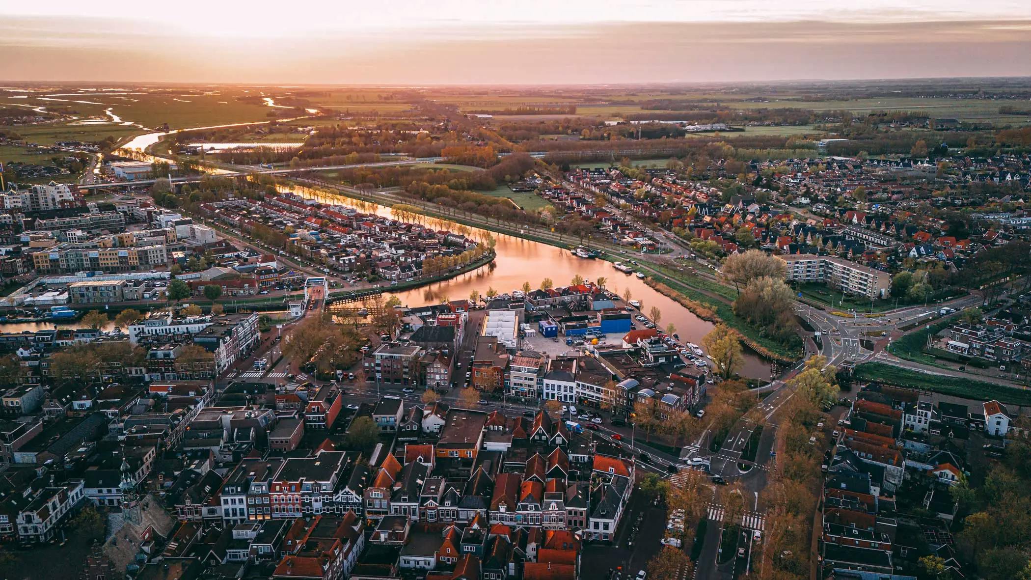 Drone foto van de Zuidoostbeemster